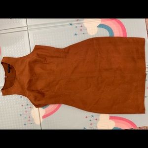 Banana republic faux suede rich brown dress